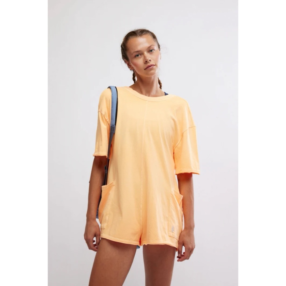 Free People Orange Jumpsuit